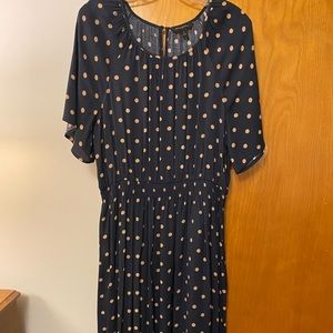 Banana republic L polka dot dress